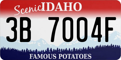 ID license plate 3B7004F