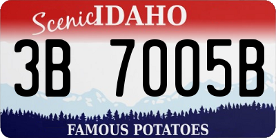 ID license plate 3B7005B
