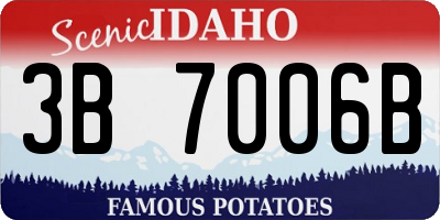 ID license plate 3B7006B