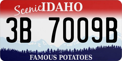 ID license plate 3B7009B
