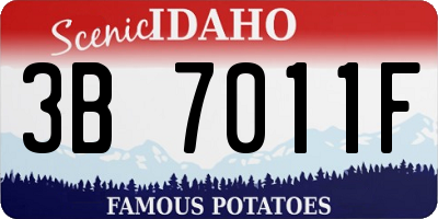 ID license plate 3B7011F