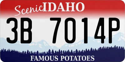 ID license plate 3B7014P
