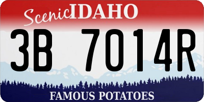 ID license plate 3B7014R