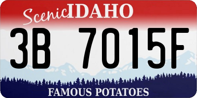 ID license plate 3B7015F