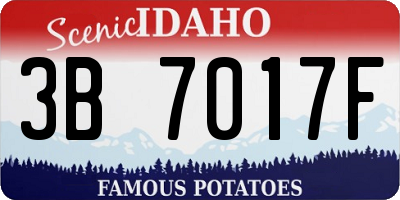 ID license plate 3B7017F
