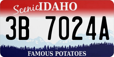 ID license plate 3B7024A
