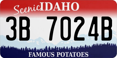 ID license plate 3B7024B