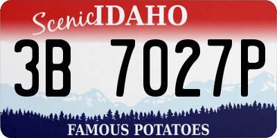 ID license plate 3B7027P