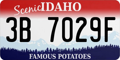 ID license plate 3B7029F