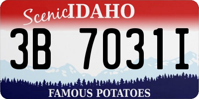 ID license plate 3B7031I