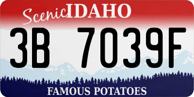 ID license plate 3B7039F