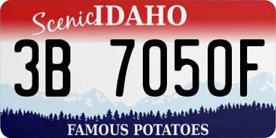 ID license plate 3B7050F
