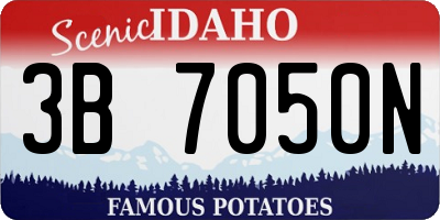 ID license plate 3B7050N