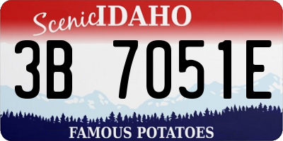 ID license plate 3B7051E