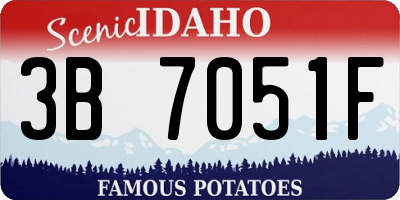 ID license plate 3B7051F