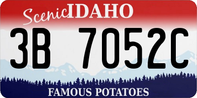 ID license plate 3B7052C