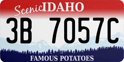 ID license plate 3B7057C