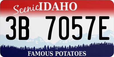 ID license plate 3B7057E