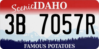 ID license plate 3B7057R