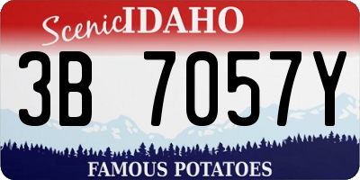 ID license plate 3B7057Y