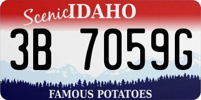 ID license plate 3B7059G