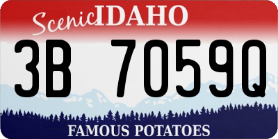 ID license plate 3B7059Q