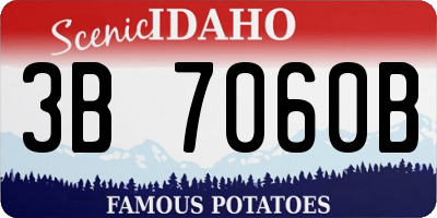 ID license plate 3B7060B