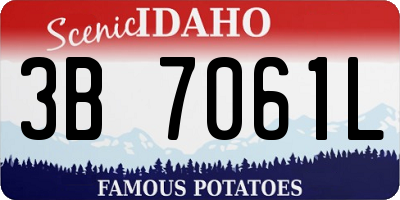 ID license plate 3B7061L