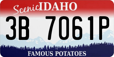 ID license plate 3B7061P