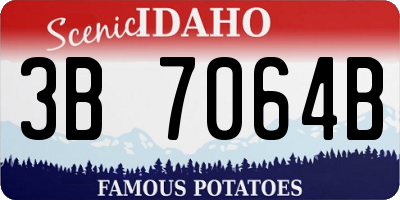 ID license plate 3B7064B