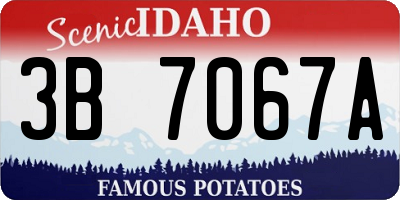 ID license plate 3B7067A