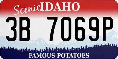 ID license plate 3B7069P
