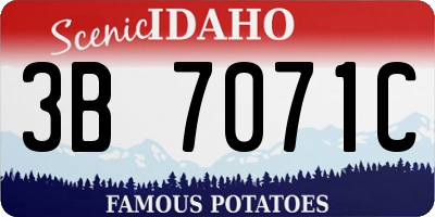 ID license plate 3B7071C