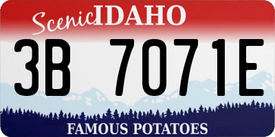 ID license plate 3B7071E