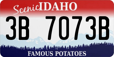 ID license plate 3B7073B