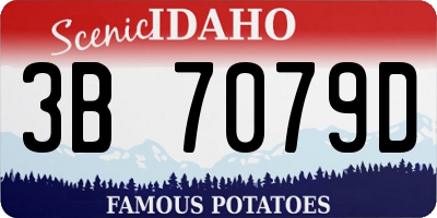 ID license plate 3B7079D
