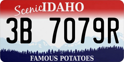 ID license plate 3B7079R