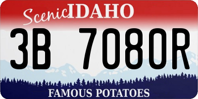 ID license plate 3B7080R