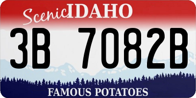 ID license plate 3B7082B