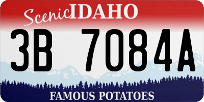 ID license plate 3B7084A