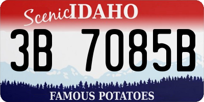 ID license plate 3B7085B