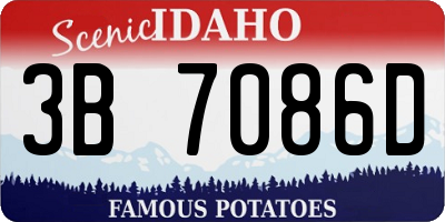ID license plate 3B7086D
