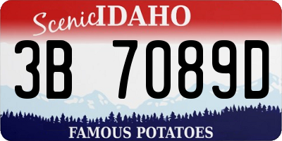 ID license plate 3B7089D