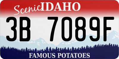 ID license plate 3B7089F