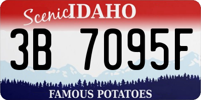 ID license plate 3B7095F