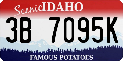 ID license plate 3B7095K