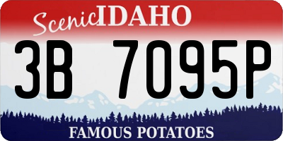 ID license plate 3B7095P