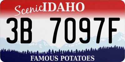 ID license plate 3B7097F