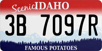 ID license plate 3B7097R