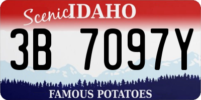 ID license plate 3B7097Y